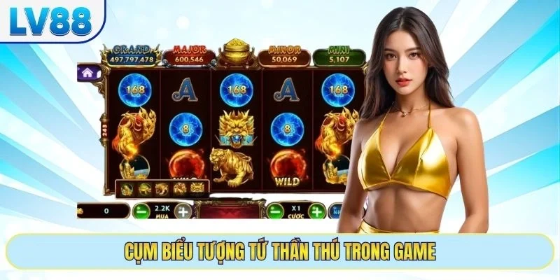 Cụm biểu tượng tứ thần thú trong game